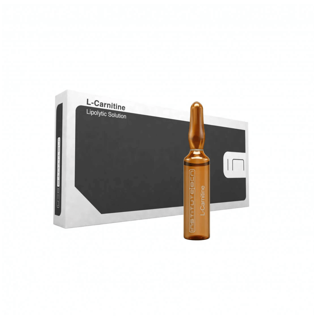 Box of BCN L-Carnitine Lipolytic Solution, 10 x 5ml ampoules for skin revitalization and metabolic support.