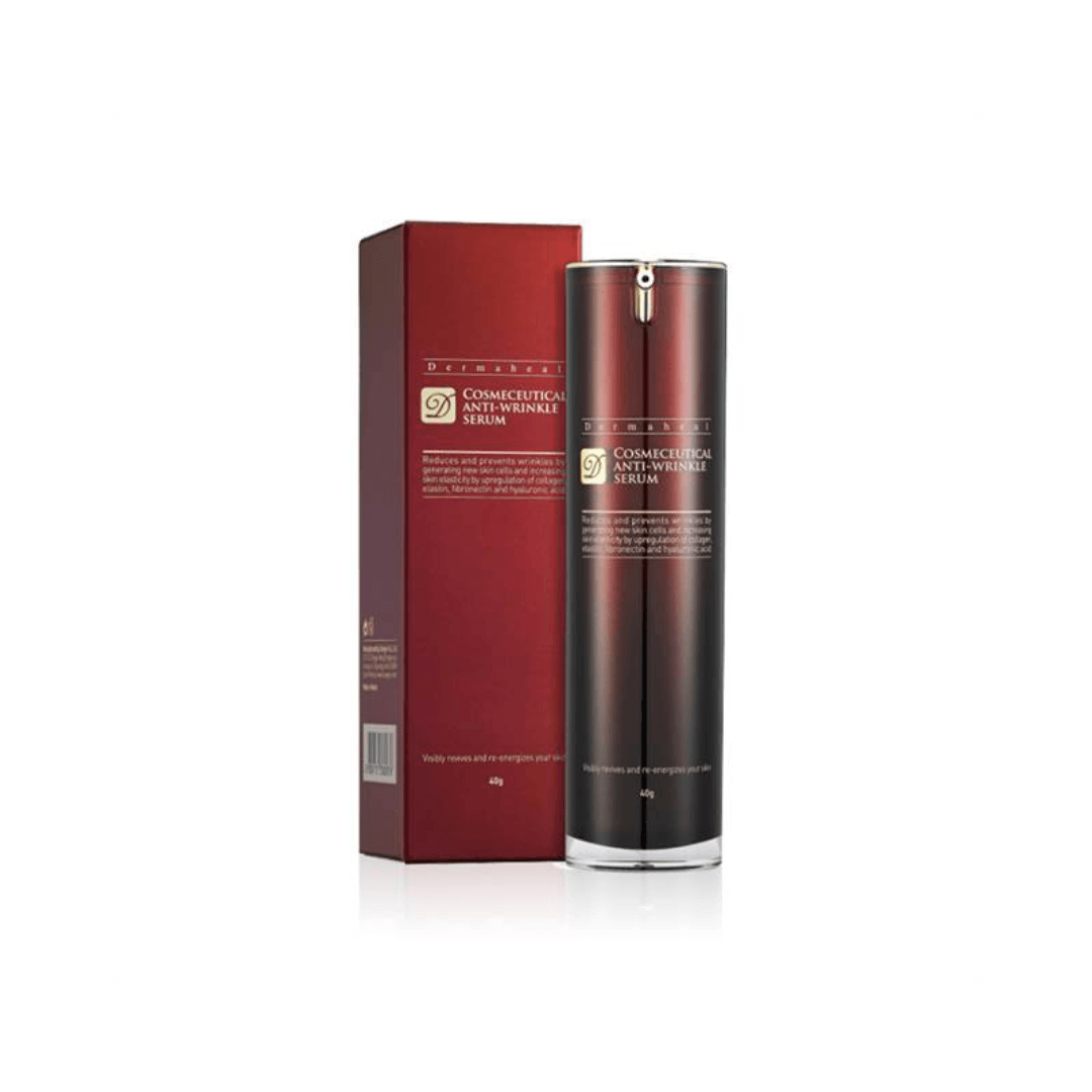 Dermaheal Cosmeceutical Anti-wrinkle Serum, 40ml bottle with packaging, reduces and prevents wrinkles, maintains moisture balance, nourishes skin.