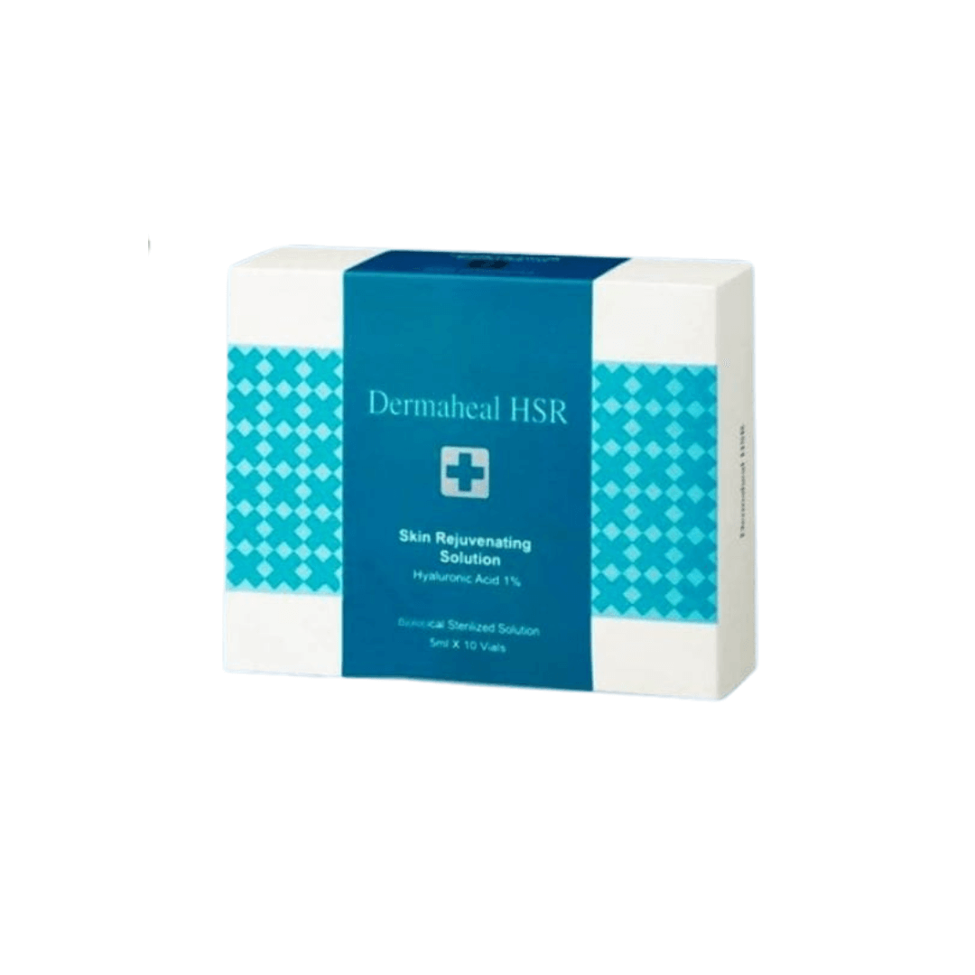 Dermaheal HSR Skin Rejuvenating Solution, 10 x 5ml vials with packaging, reduces fine lines, strengthens skin elasticity, hydrates dry skin.