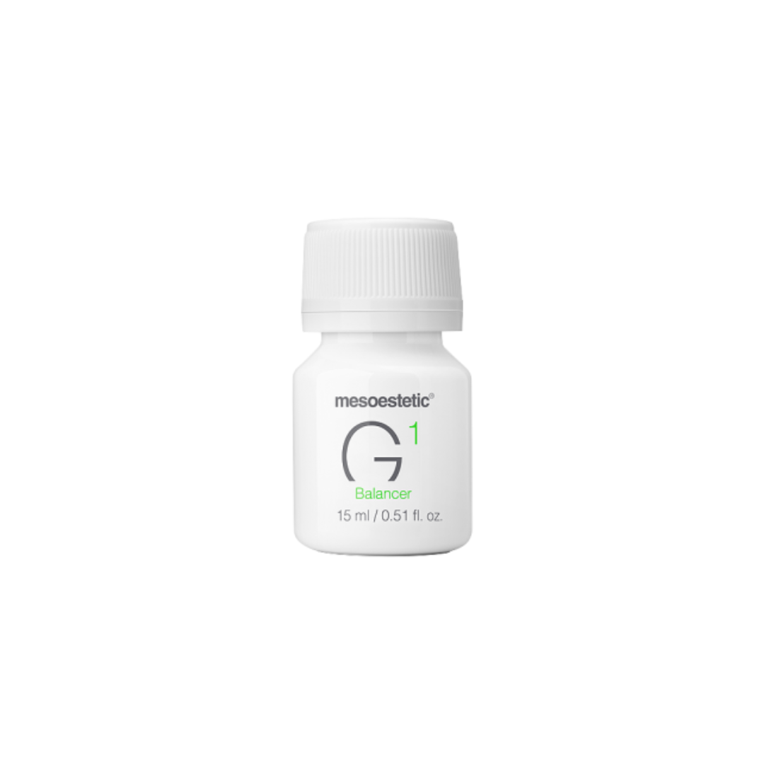15ml Mesoestetic Genesis G1 Balancer, boosts collagen and hydration, ideal pre-surgical skin treatment.