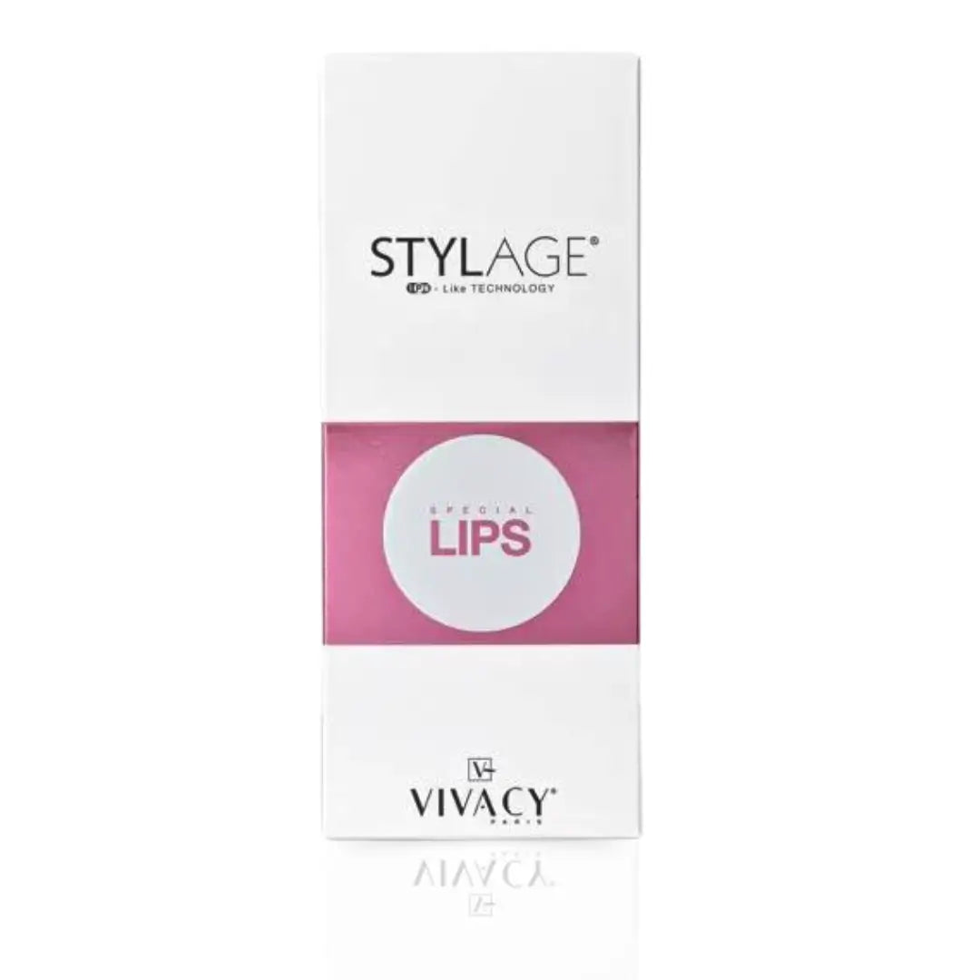 Stylage Bi-Soft Special Lips packaging with a white and pink design, labeled for enhancing lip fullness and contour.