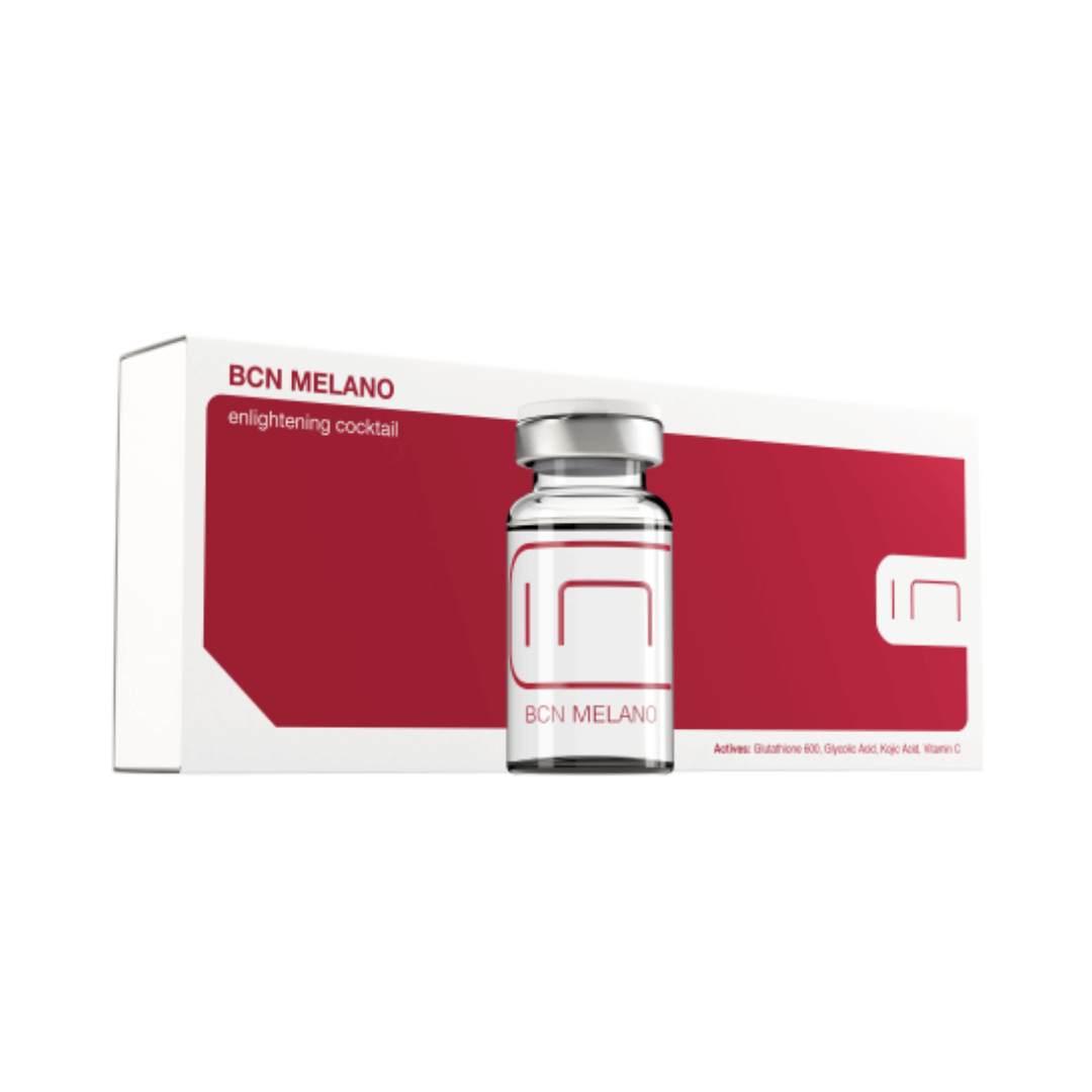 Pack of BCN Melano 5x5ml - treats age spots, photo-ageing, with glutathione and glycolic acid.