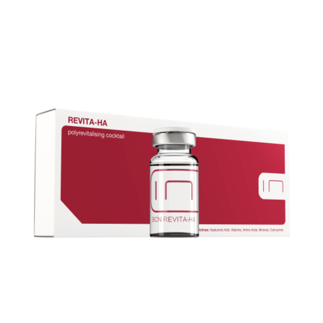 BCN Revita-HA 5x3ml vials with box - polyrevitalising cocktail, improves skin tone, elasticity, and firmness.