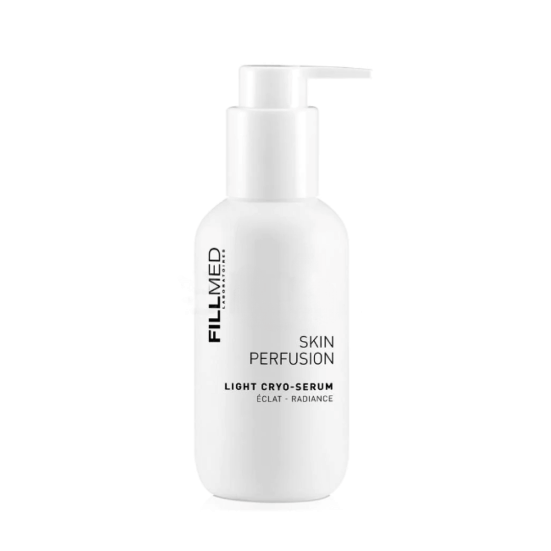 White 100ml bottle of FILLMED Skin Perfusion CAB Lift Cryo Serum, improves skin firmness, tone, and hydration, ideal for anti-ageing and skin strengthening.