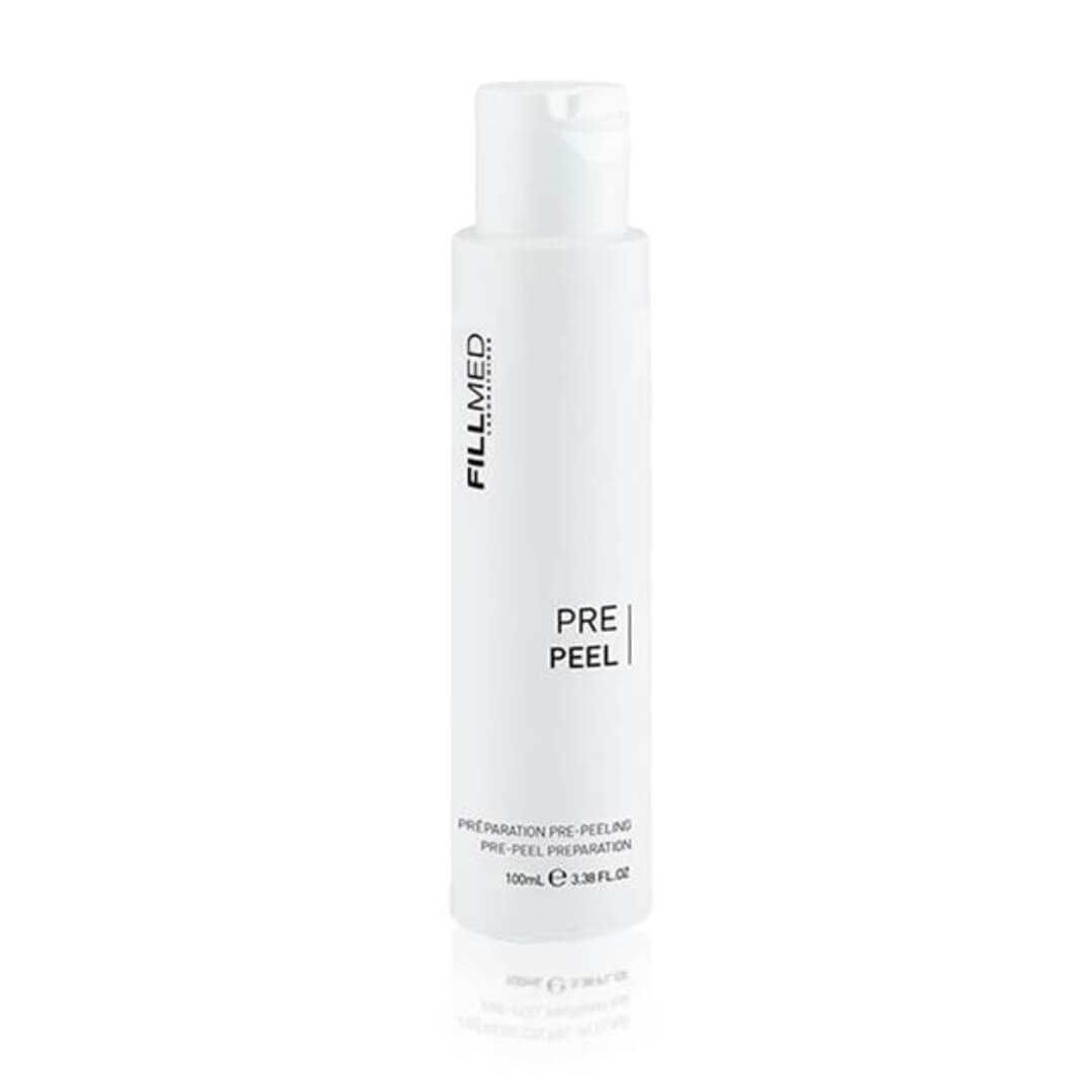 FILLMED Pre Peel bottle, 100ml, a skincare solution for prepping skin before exfoliation, cleanses and removes impurities for smoother results.