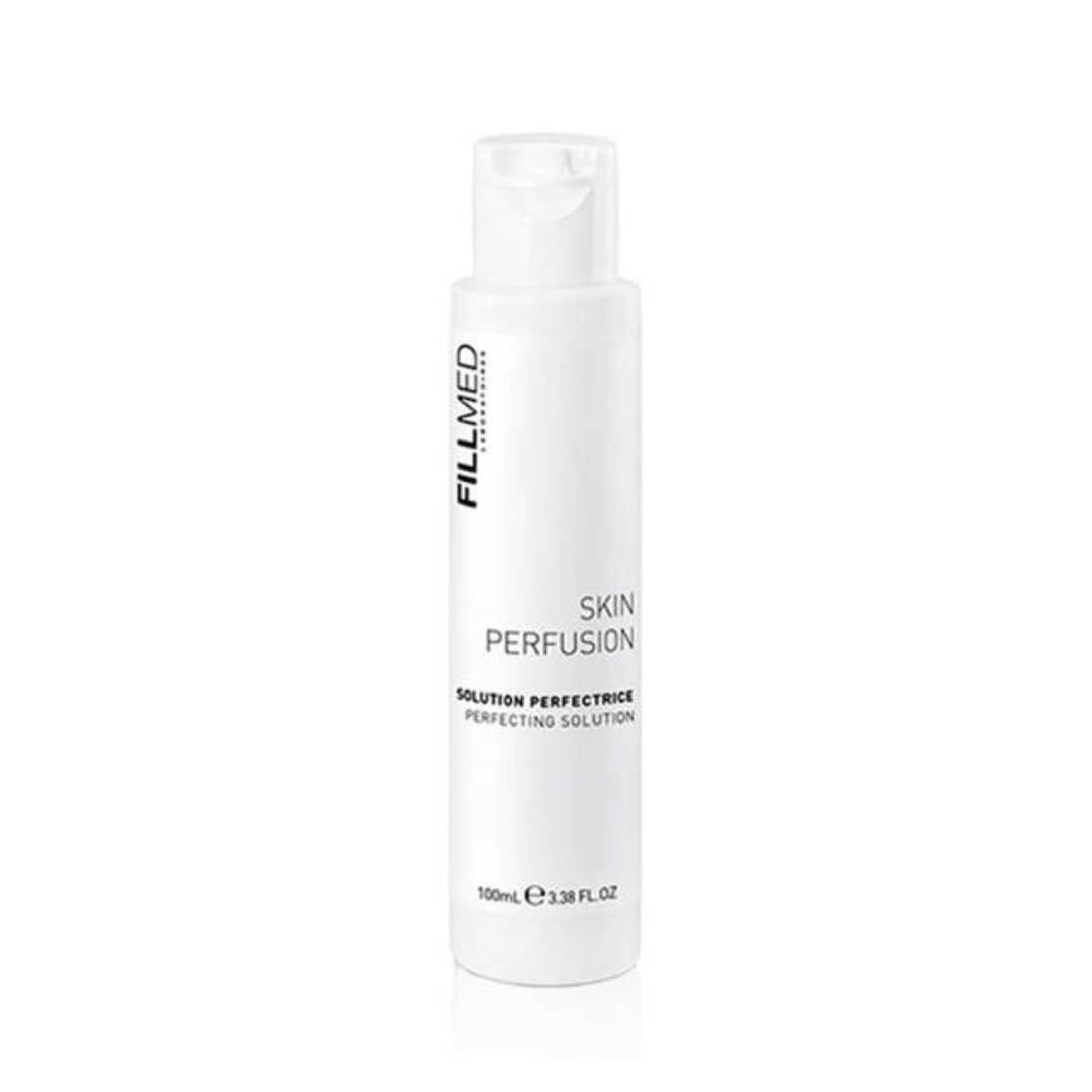 100ml bottle of FILLMED Skin Perfusion Perfecting Solution, purifies and evens skin texture, suitable for all skin types.