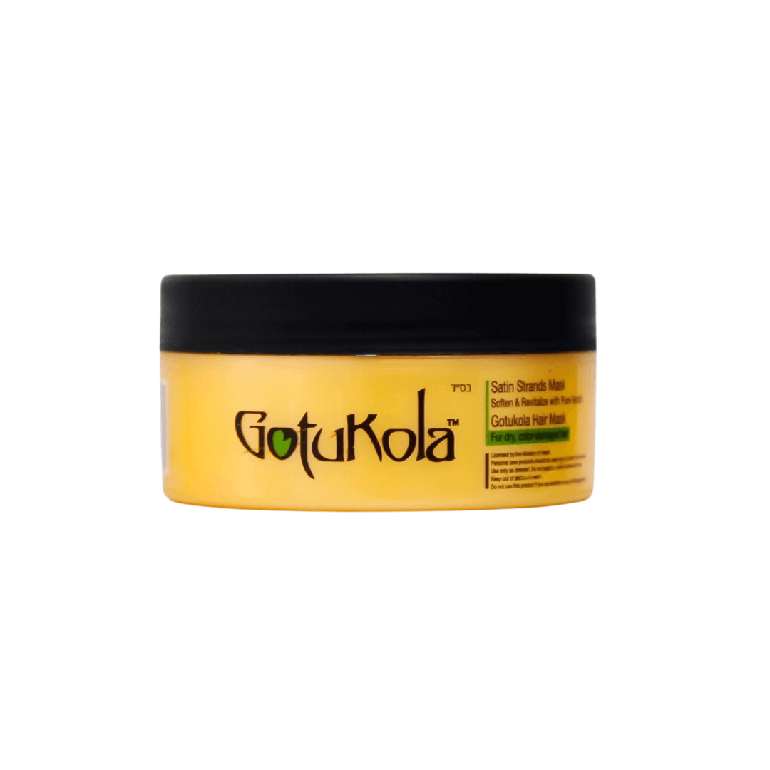 100ml yellow Gotukaola Keratin Hair Mask jar, enriched with natural keratin for deep hair nourishment and shine, suitable for all hair types.