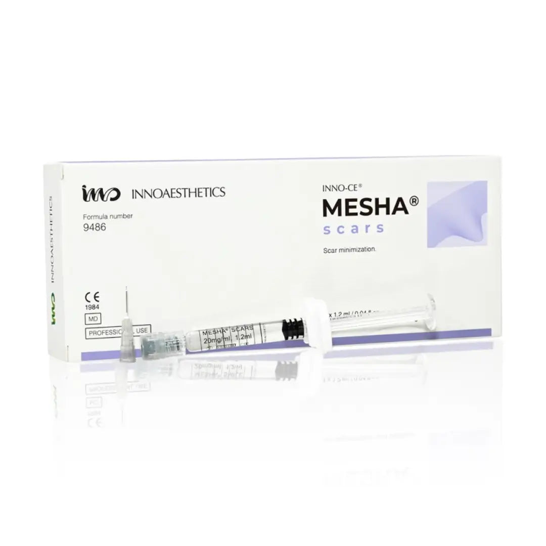 INNOAESTHETICS MESHA scars packaging on a white background