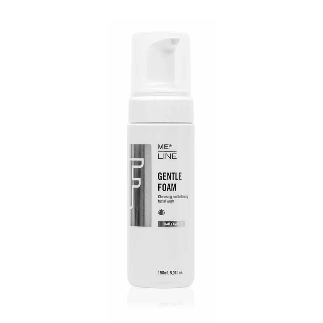 ME LINE Gentle Foam, 150ml bottle, a facial cleanser for cleansing and balancing facial wash.