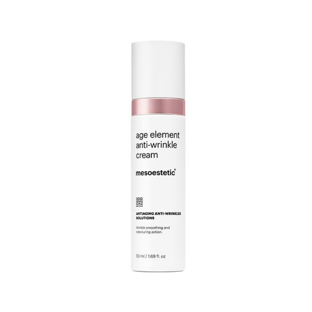 Mesoestetic Age Element Anti-Wrinkle Cream 50ml bottle. Contains regenerating ingredients to treat and prevent wrinkles.