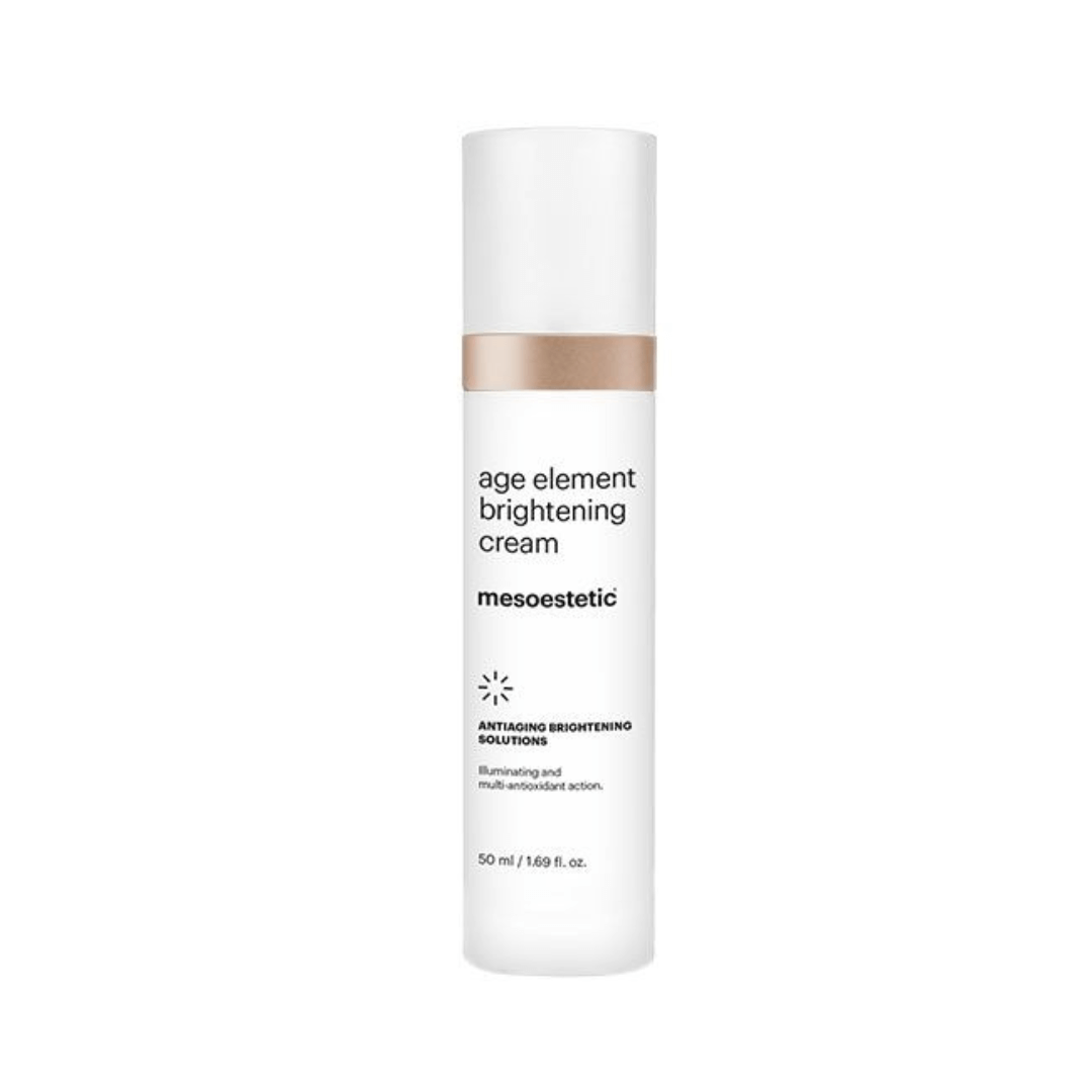 Mesoestetic Age Element Brightening Cream 50ml bottle. Brightening cream for illuminating and anti-aging effects.