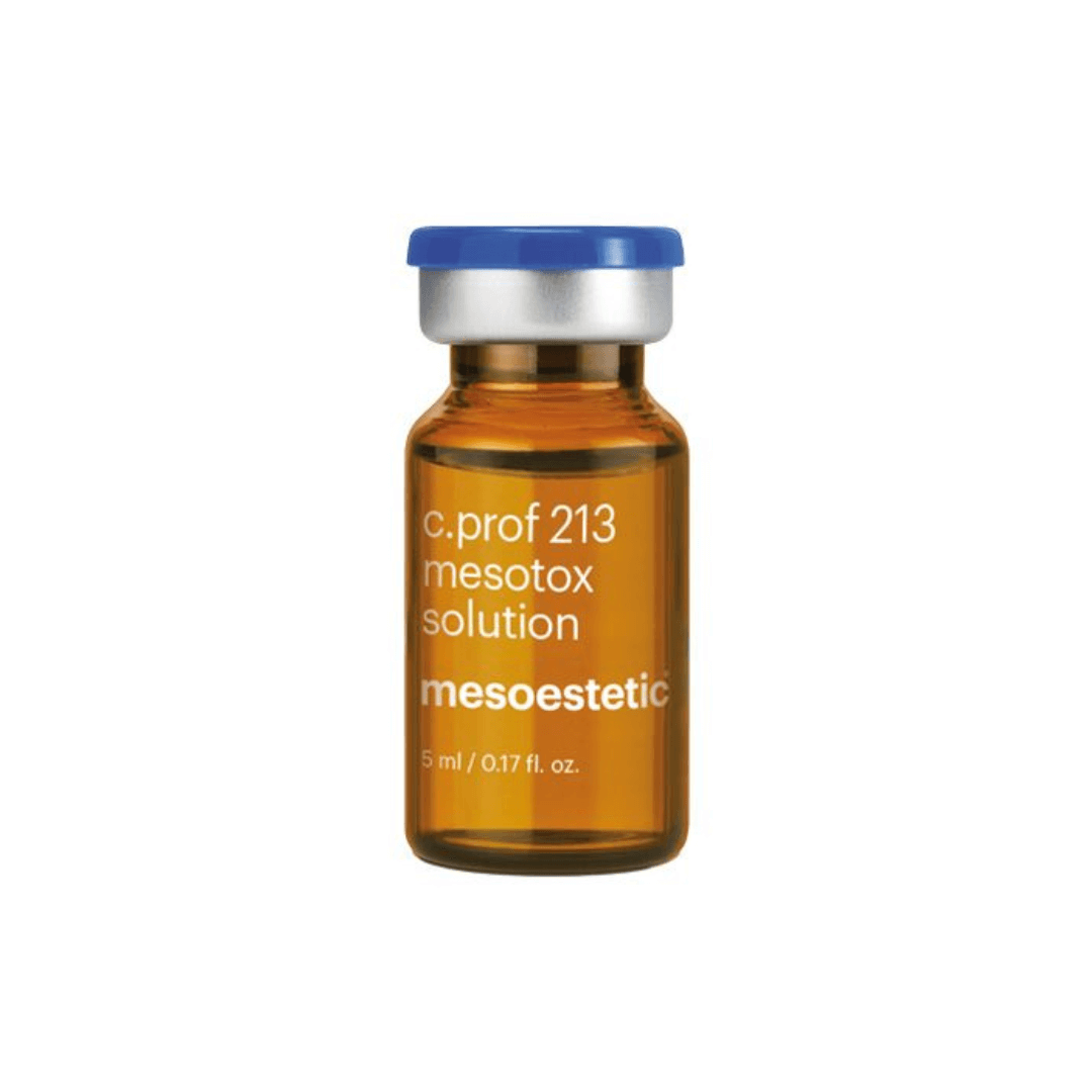 Mesoestetic C.Prof 213 Mesotox Solution bottle, 5ml. A peptide blend that reduces expression wrinkles, especially on the forehead and around the eyes.