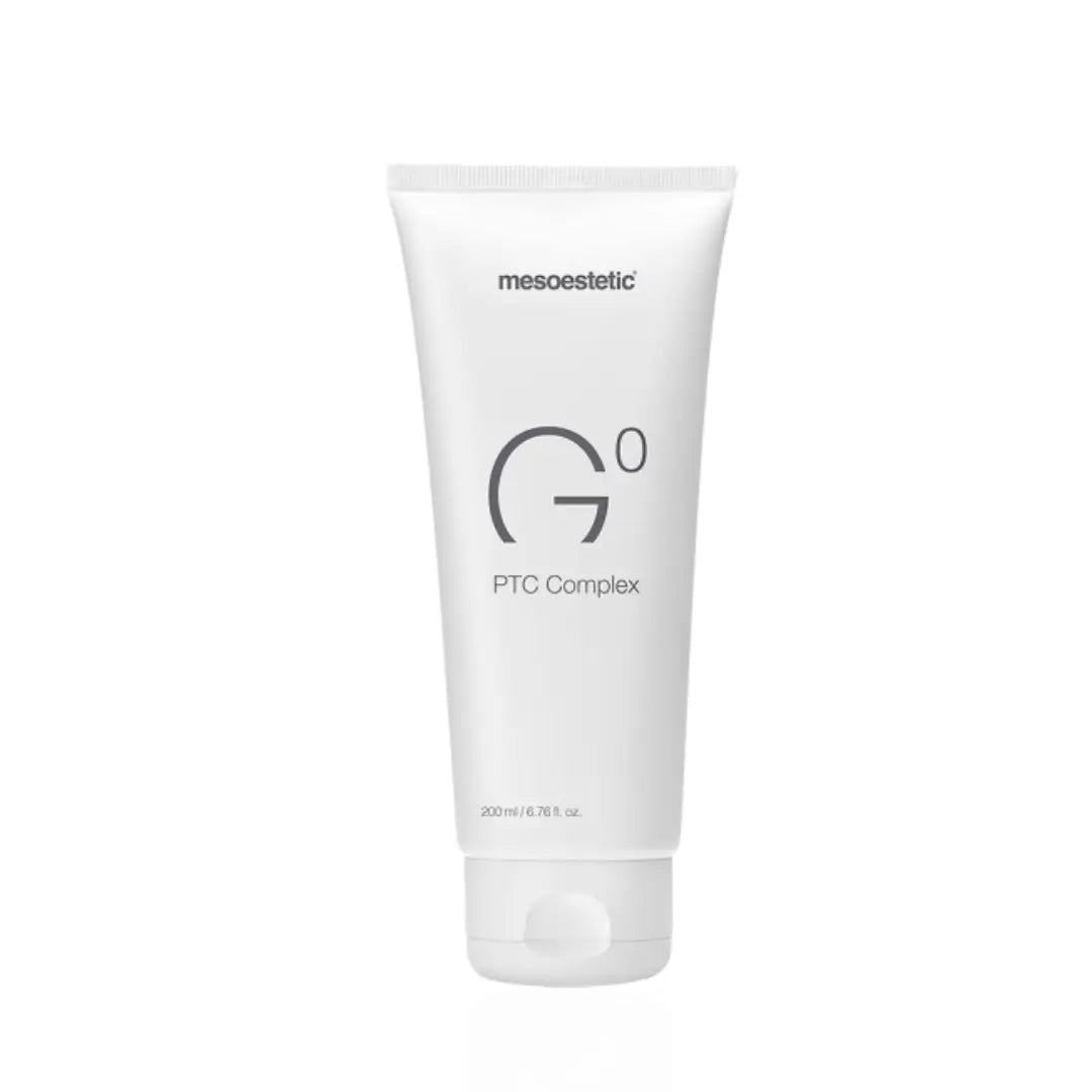 Mesoestetic Genesis G0 PTC Complex 200ml tube, a skincare product supporting skin renewal and promoting a refreshed appearance.