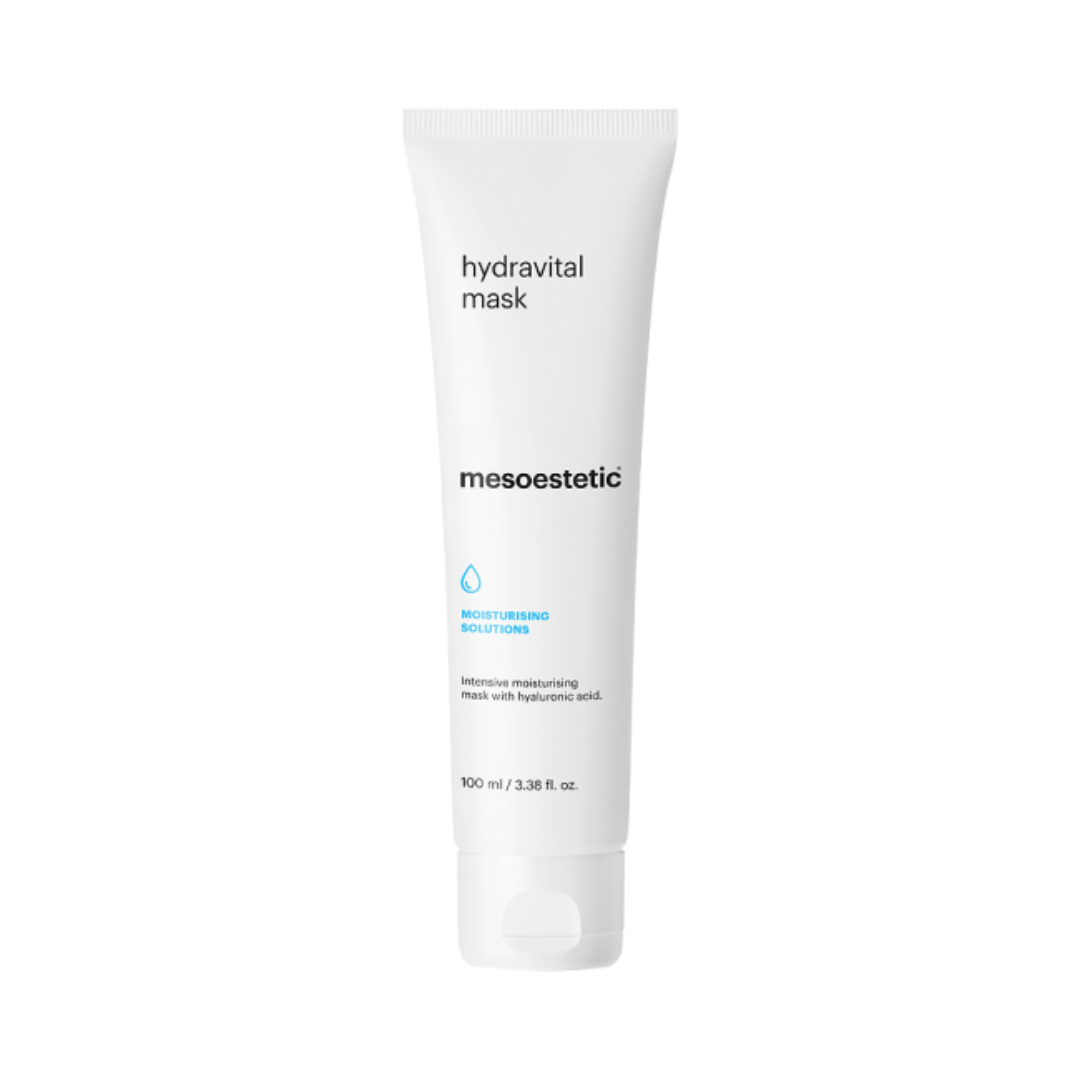 Mesoestetic Hydravital Mask 100ml tube, intensive moisturizing mask for dry and dehydrated skin.