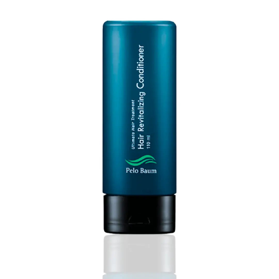 Pelo Baum Hair Revitalizing Conditioner 110ML blue bottle with black cap, a nourishing conditioner that promotes smoother, stronger, and healthier hair.