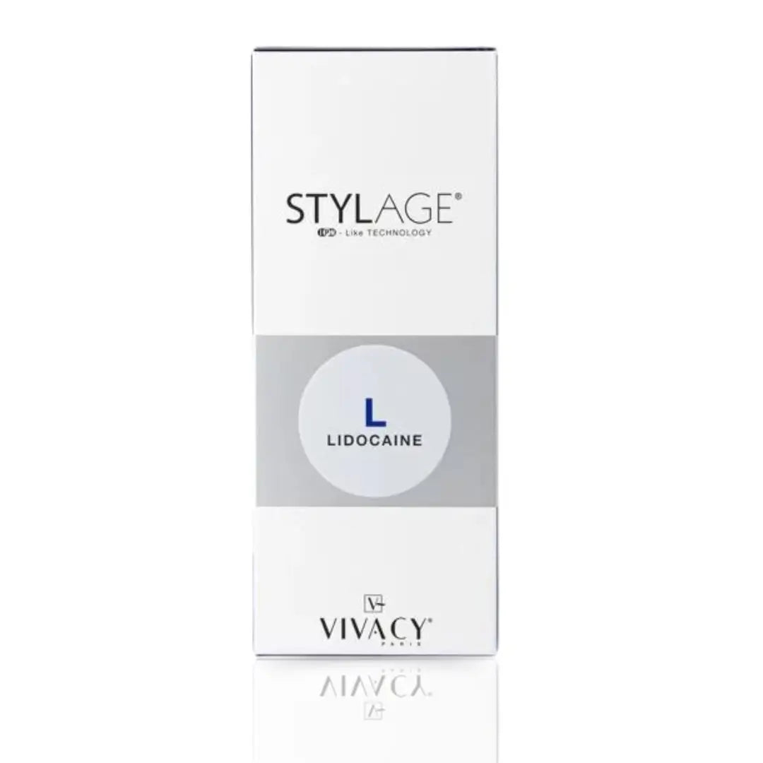 Stylage Bi-Soft L Lidocaine packaging with a focus on the product label emphasizing comfort and precision in aesthetic treatments.