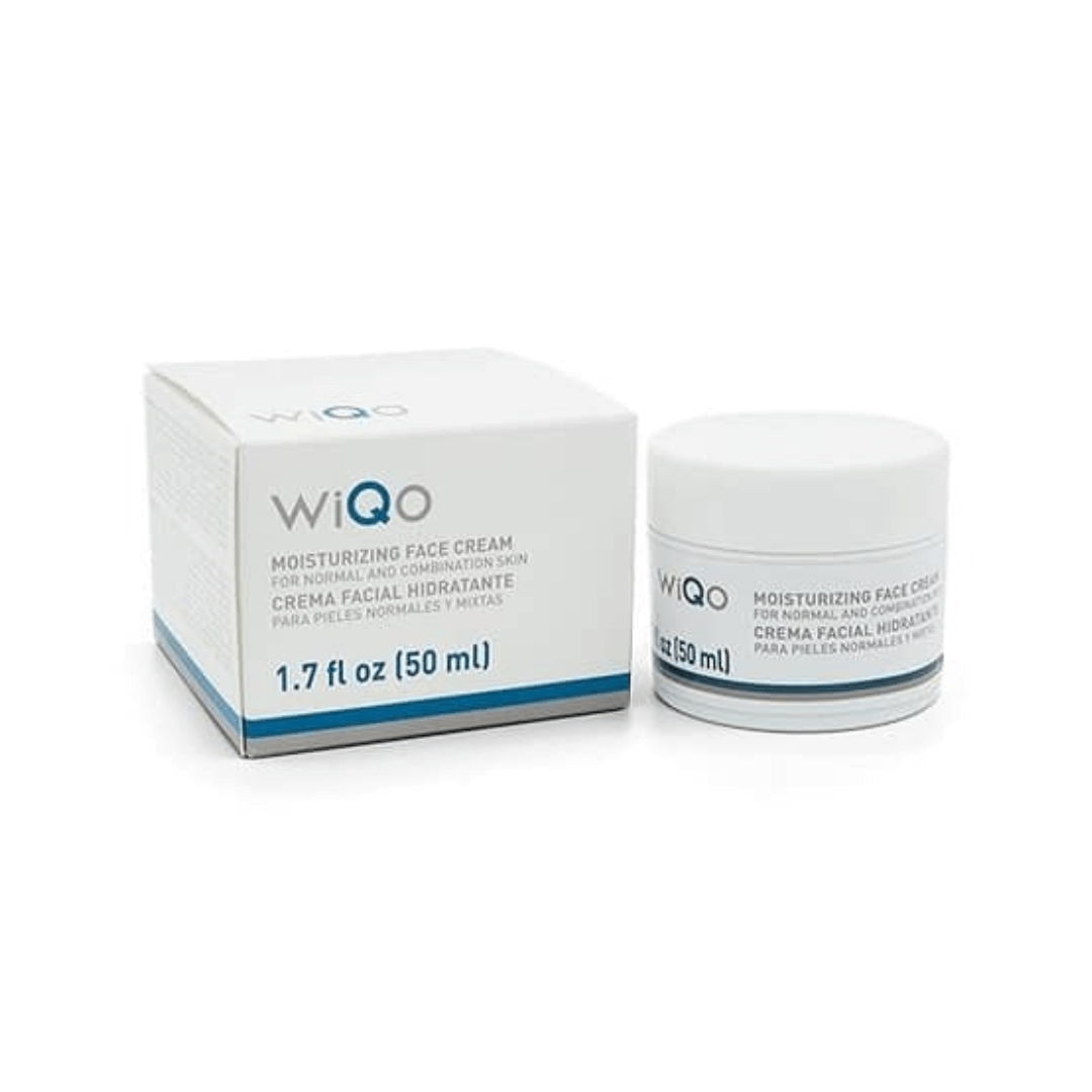 WiQo Nourishing and Moisturising Face Cream for Normal or Combination Skin, 50ml jar with box, designed to hydrate and protect skin.