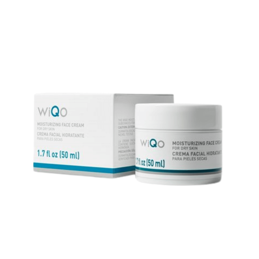 WiQo Nourishing and Moisturising Face Cream for Dry Skin, 50ml jar with box, designed to hydrate and protect skin, ideal after aesthetic treatments.